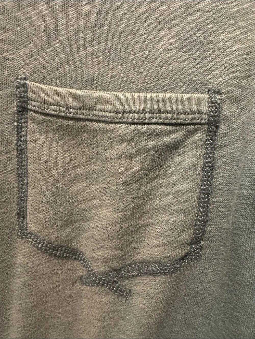 J. Crew Olive Green Crewneck Sweater with Chest Pocket